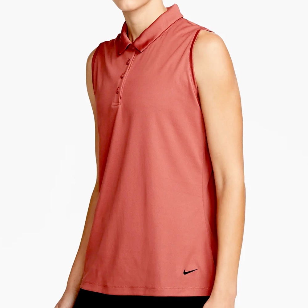 NWT Rust Nike - Court Victory Dri-FIT Sleeveless Polo